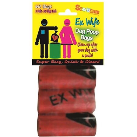 Schoochie Pet Schoochie Pet 398 Ex Wife Dog Waste Poop Bags - 3 Pack 398